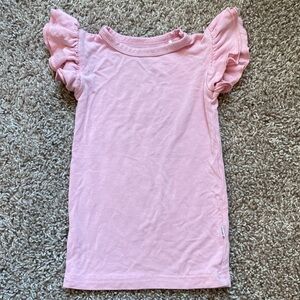 VGUC Little Sleepies Blush Short Sleeve Flutter Tee in 6-12 months